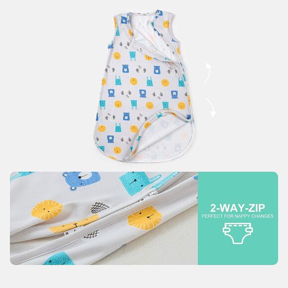 NWT Chuchu Puff Sleeveless Side Inverted Zipper Baby Sleeping Sack Size 18-24M - Picture 5 of 8